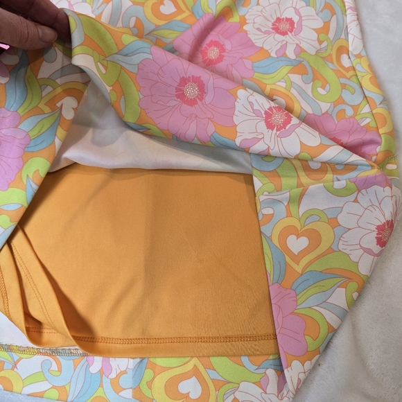 NWT Alexia Admor Moira Crewneck Mini Fit And Flare dress Bright 70's Retro Large - Picture 7 of 16